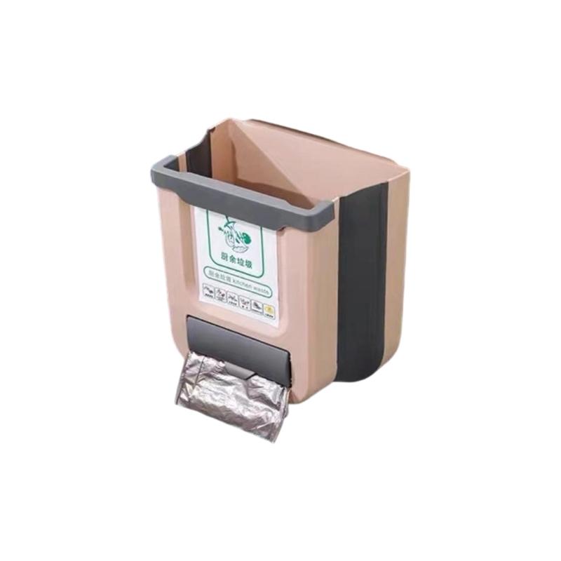 Hanging Foldable Trash Can Leakproof For RVs Bathroom Cabinet Organization Quick Installation Wast Bin Campers Accessories