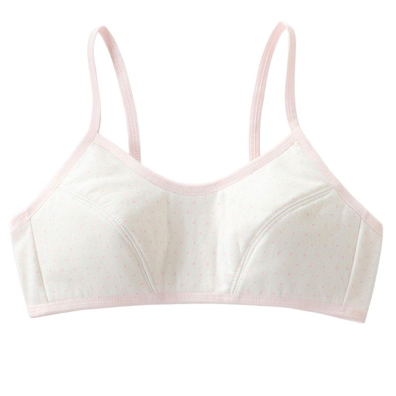 

Тренировочный спортивный бюстгальтер для девочек-подростков, школьный детский укороченный топ с подкладкой, нижнее белье one size розовый
