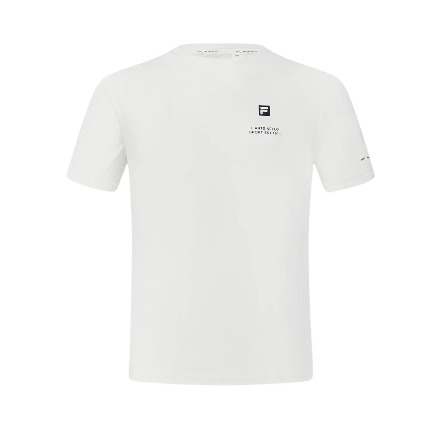 

FILA Fitted Running Training Short Sleeve T-Shirt Men tops Starlight-White A11M421121FWT XXL