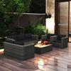 Day and Night - Day and Night Garden Furniture Set 8 Pieces and Gray Synthetic Rattan Cushions