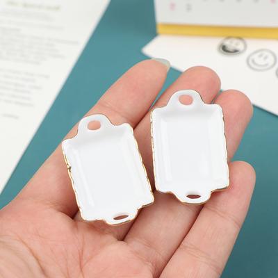 1Pcs 1/12 Dollhouse Miniature Ceramic Food Tray Plate Dishs Kitchen Accessories