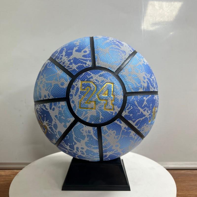Custom Blue Branch Size 7 PU Basketball Training Games Youth School Sports Size 7 Basketball Standard Ball Customized