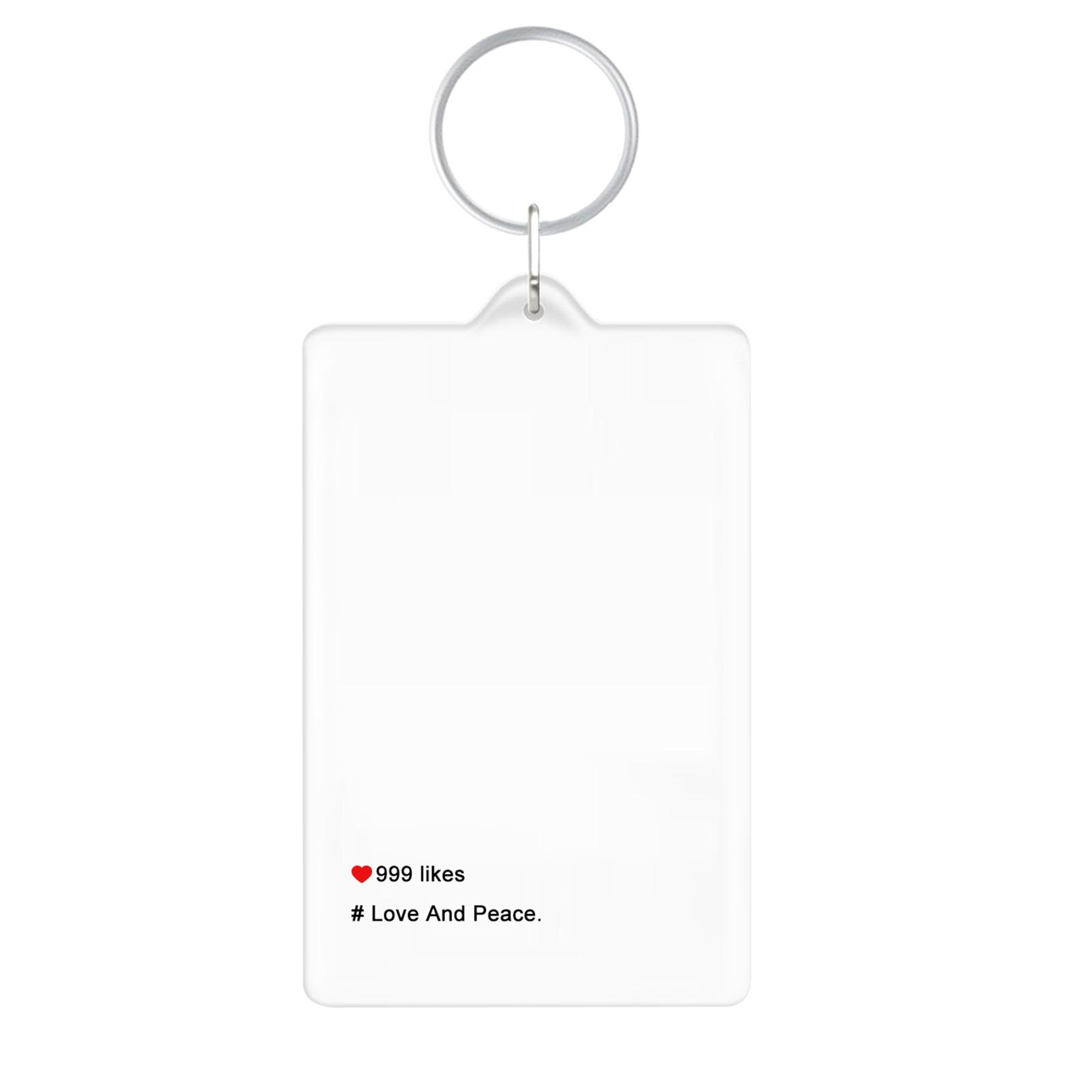 

Брелок для ключей DIY с двусторонней печатью в виде картинки белый