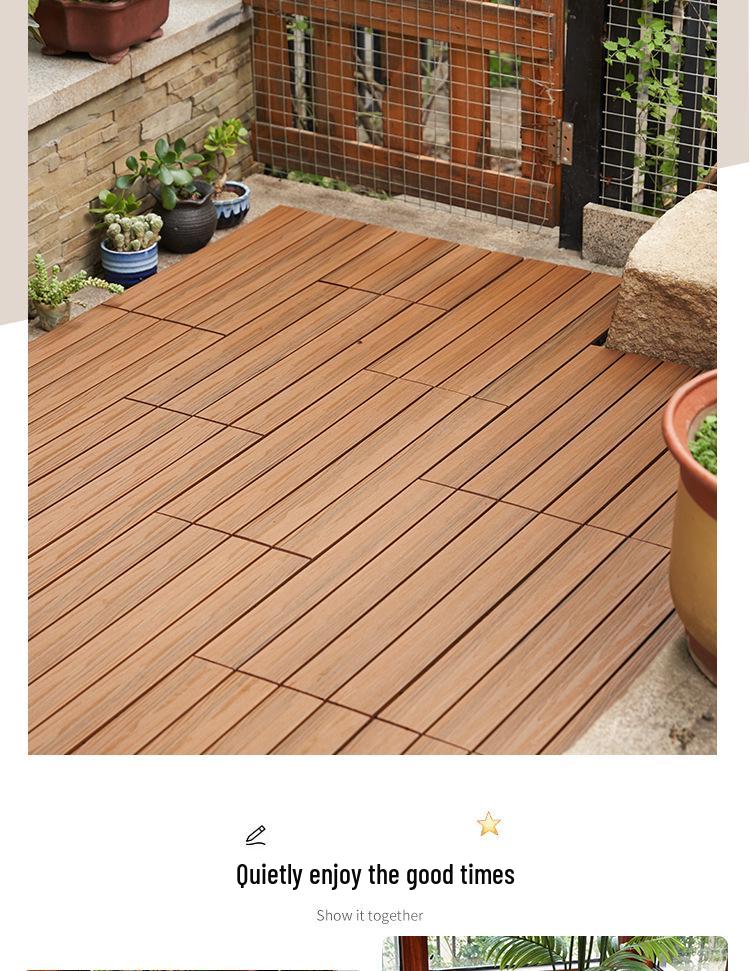 Piso à Prova d'Água para Terraço Exterior: Madeira Plástica Sólida Autoportante, Anticorrosiva.