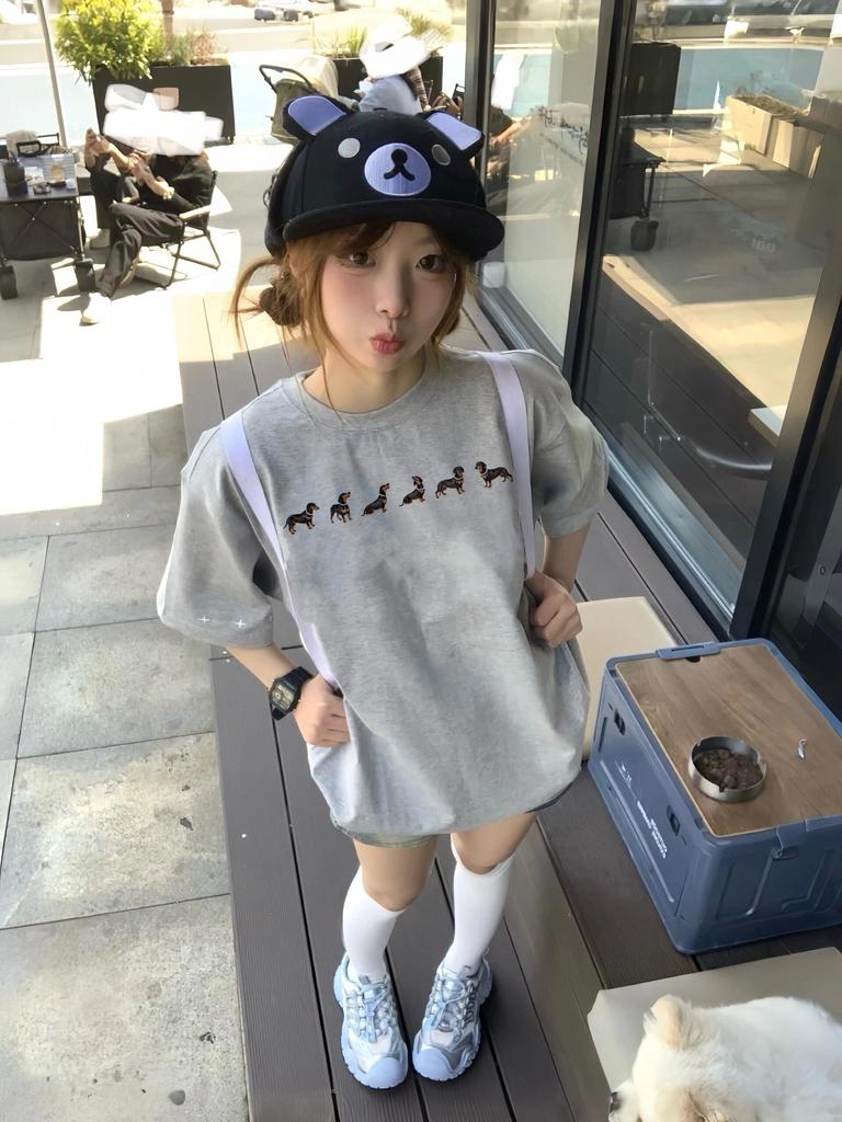 Pure cotton American white short-sleeved t-shirt women's summer new fat MM loose large size design sense niche half-sleeved top