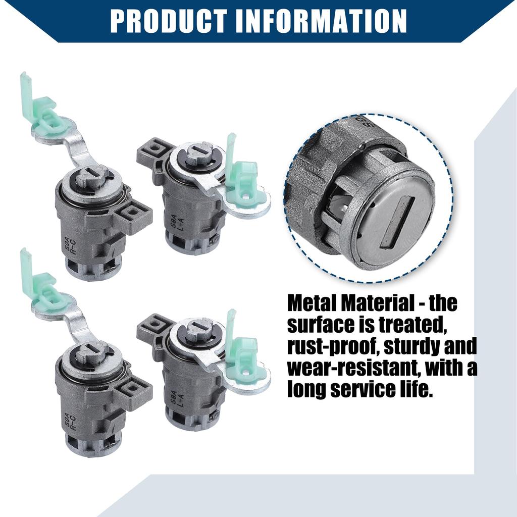 uxcell Ignition Switch Cylinder Lock Front Door Lock Cylinder with Keys for Honda and Honda Element Silver 1 Set 06351-TE0-A11 CR-V 2002-2006