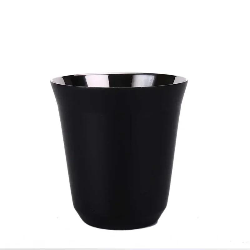 80ML160ML Hrnky na espresso 304 Nerezová ocel Šálky na kávu Izolované Dvoustěnné Vhodné do myčky Malá kapacita