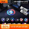 BABG1 2pcs Car Door Welcome LED Projector Laser Logo Door Light For 50th Anniversary Edition E90 E60 E46 E93 F20 F21 F30 F31 F32