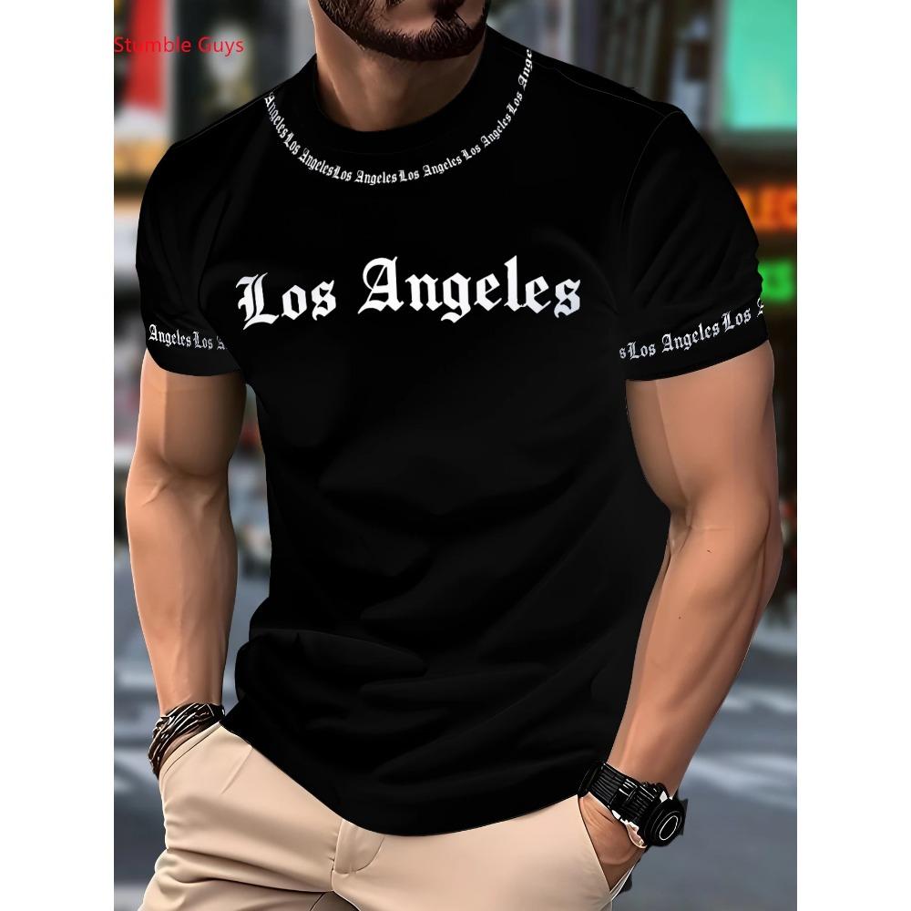 Summer Men s Street Sports T-shirt 2XS