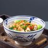 Traditional Lotus Ceramic Noodle Bowl