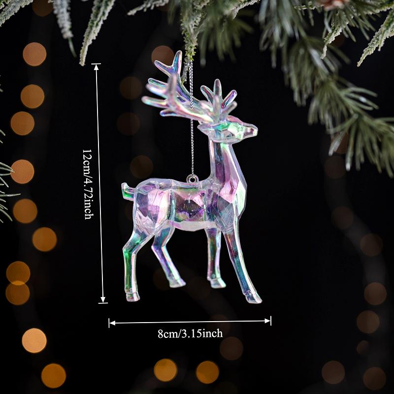 1 buc Acril Diverse Stiluri Cristal Clar Transparent Pandantive Pom de Crăciun Modelare Simulare Ornament de Casă Pandantiv Colorat