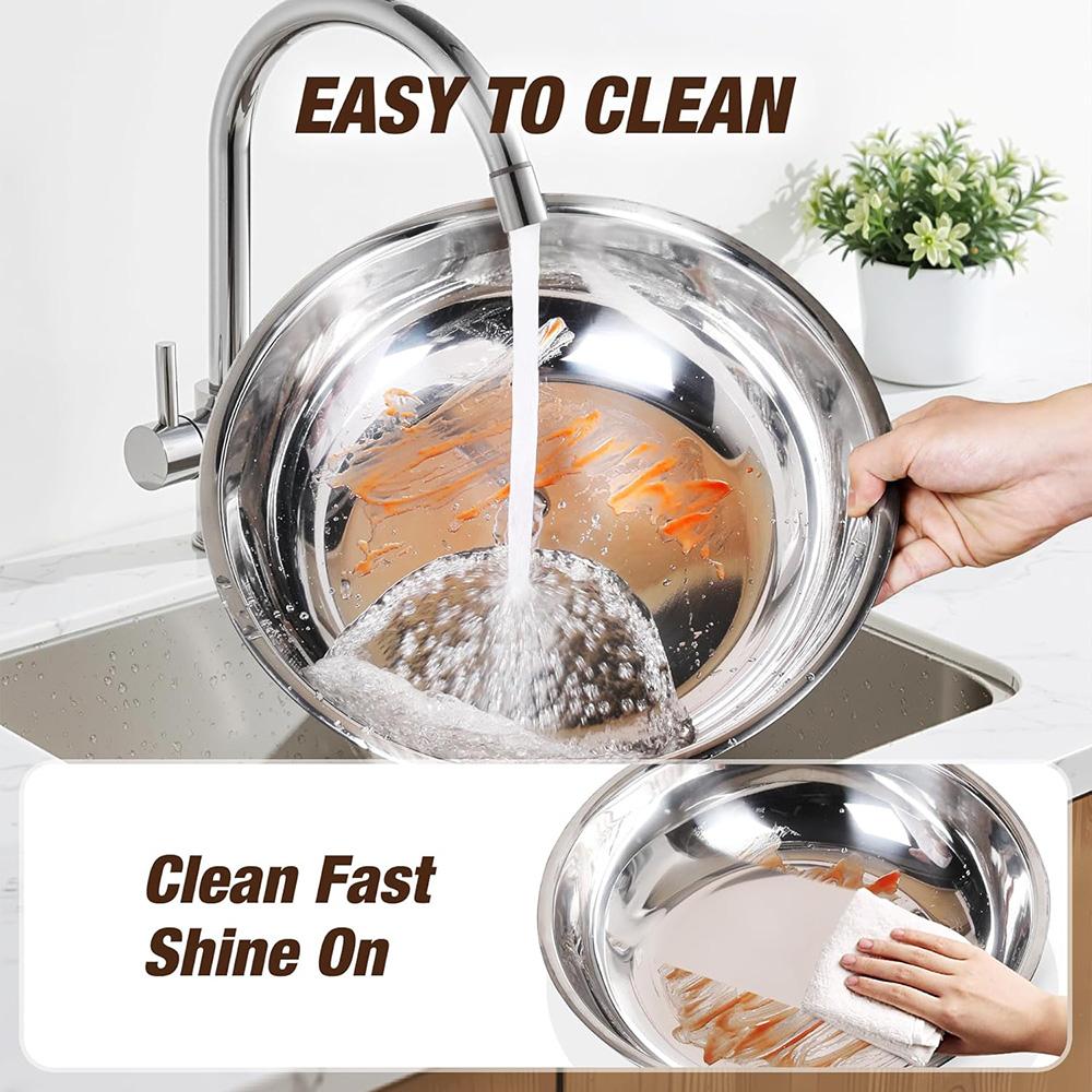 Golden insulated food pot set, including 5-quart round stainless steel insulated pot, lid, and bracket. Suitable for parties