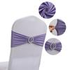 LMETJMA 10 Pcs Spandex Chair Sashes Premium Stretch Bows With Buckle Slider Universal Elastic Bands for Wedding Party Banquet
