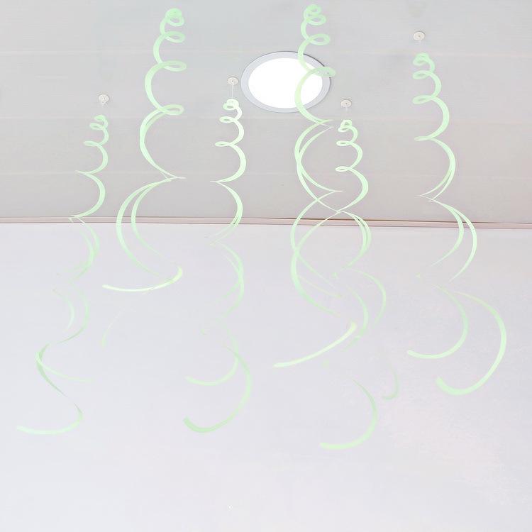Festival & Birthday Swirl Ceiling Decorations: Hanging PVC Ornament for Windows, Corridors, and More.