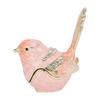 Bird Trinket Box Hinged with  S Metal Enamel Jewelry Box Necklace   Ear S Storage Birds Figurines Home Decor