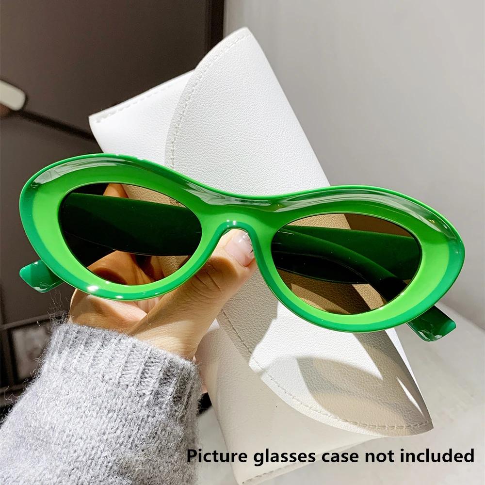 Cat Eye Sunglasses for Women Men Candy Color Block Fashion Decorative Sun Shades for Beach Party Club Gafas De Sol Hombre