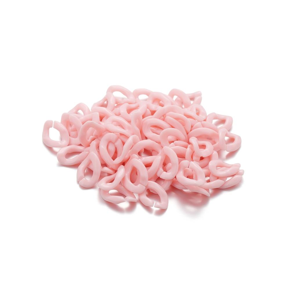 50/100Pcs Colorful Twisted Acrylic Link Chain Assembled Parts Beads for DIY Necklace Jewelry Making Findings Accessories