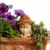 Gartenzwerg Statue Pilzkappe Statue, Harzfigurine, Retro Skurrile Wohn-Schreibtisch Dekoration Niedliche Skulptur für Terrasse Hof Innen Tisch Dekoration