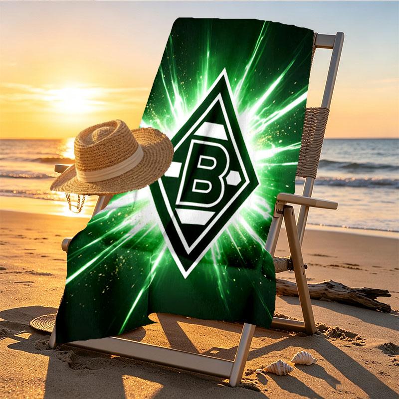 Borussia Mönchengladbach Baskılı Plaj Havlusu Tasarımı, Yumuşak, Hafif. Ev Banyo, Spa, Havuz, Yoga, Sörf, Kamp, Aile, Arkadaş İçin Hediye