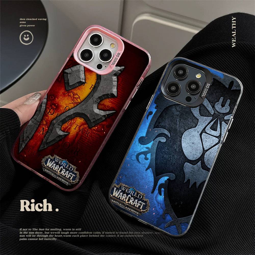 Game World Of Warcraft Phone Case For IPhone 17 16 15 14 13 12 11 Pro Max Plus Pro Colorful Shell