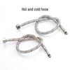 304 Stainless Steel High-Pressure Toilet Water Heater Hose - Hot/Cold, Explosion-Proof, Metal Braided, Single Cold Inlet