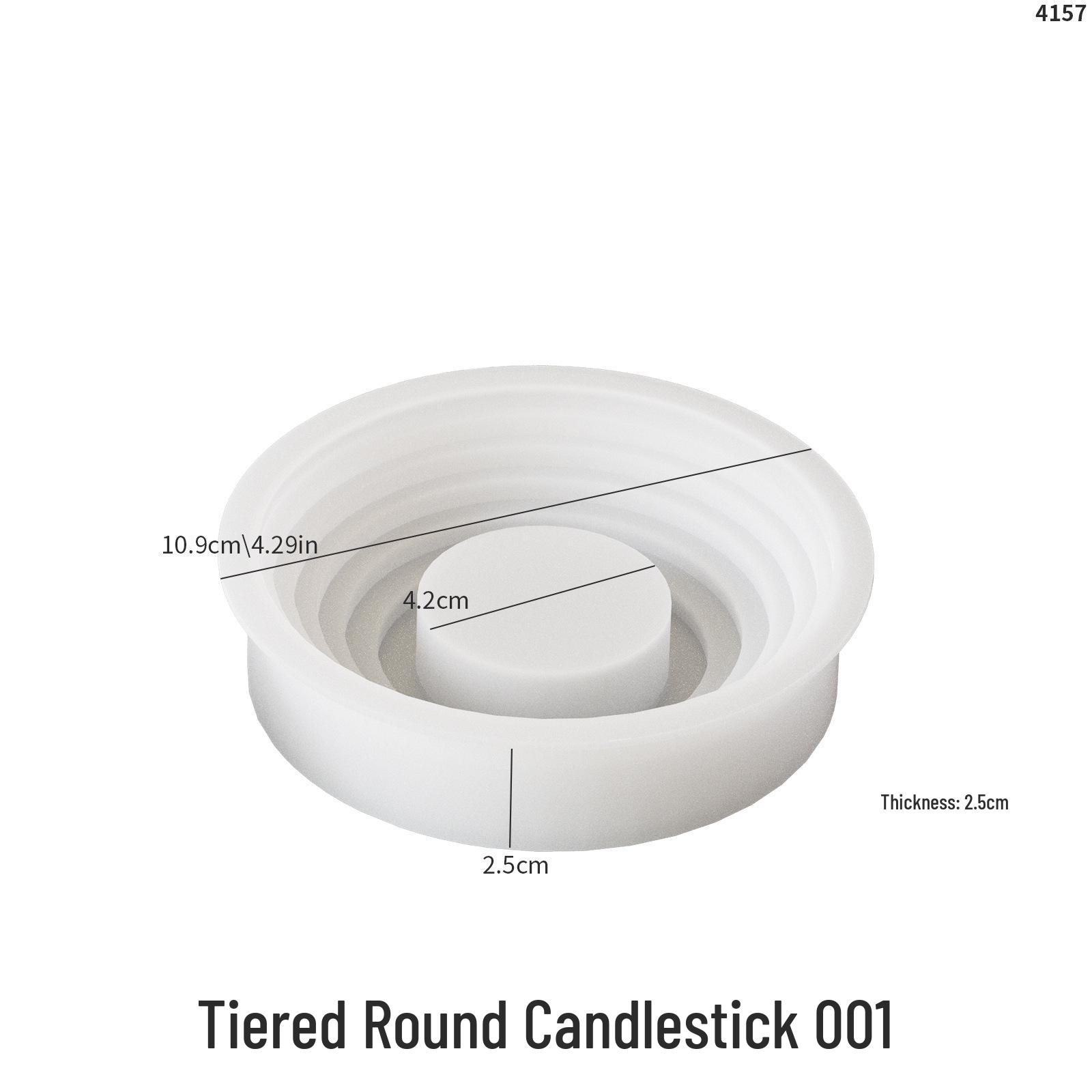 Heart-Shaped Terraced Candle Holder Silicone Mold