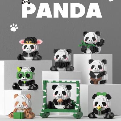 Chinese Panda Building Block for Children 6 To 8 Years Kids Toy 3d Constructor Micro Block for Adults Assembling Bricks Boy Gift
