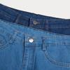 Spring Summer Thin Jeans Middle Aged Mother Elderly Denim Ankle-Length Pants Women's High Waist Wide Leg Straight Denim Pants
