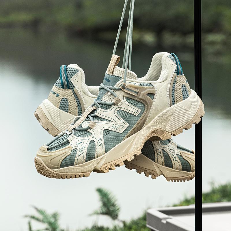 new LiNing CF Tracing, Xingye Cushioning, Wear Resistant Low top Hiking Shoes Unisex Green White
