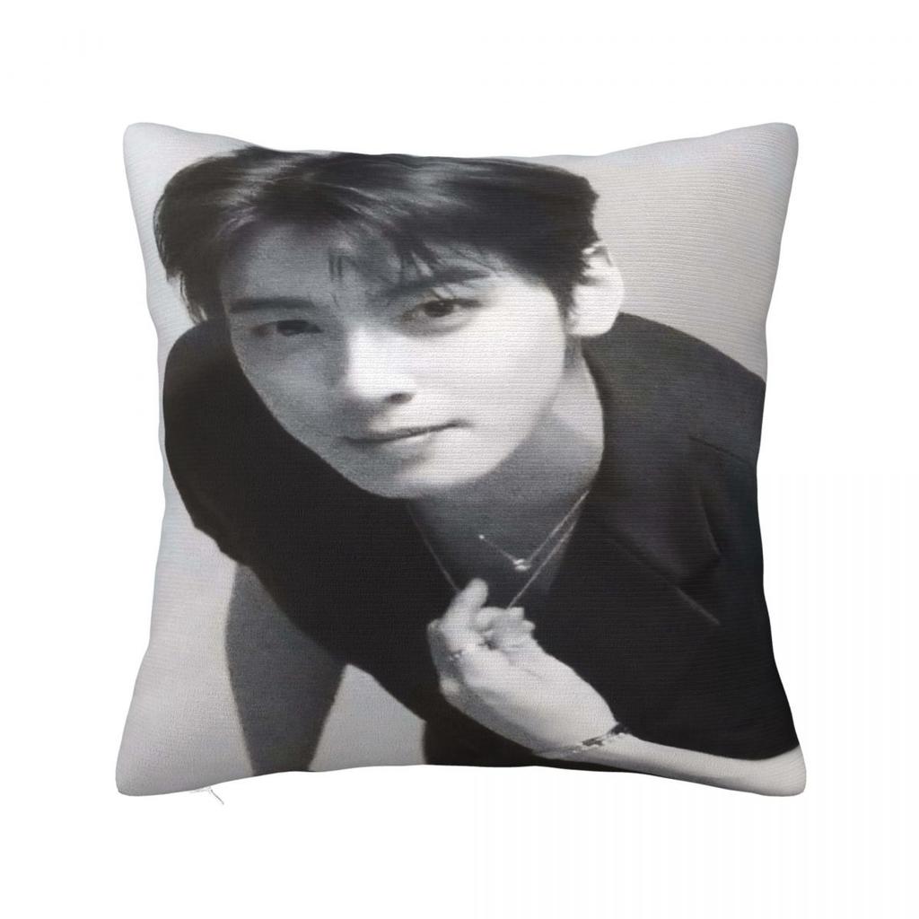 Cha Eun Woo Pillow Cover Soft Pillow Case Cushion Cover Retro Trendy Printed Pillowcases For Wedding Party Home Decor