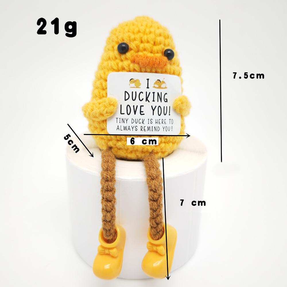 Positive Energy Potato Pocket Hug Handmade AnimalCrochet Mini Doll Funny Wool Gift for Friends or Lover Emotional Support Plant