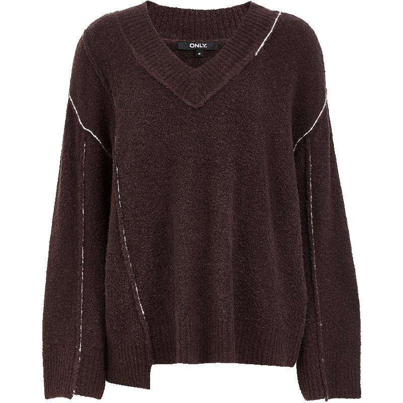 ONLY Women's Loose Fit V-Neck Knit Sweater