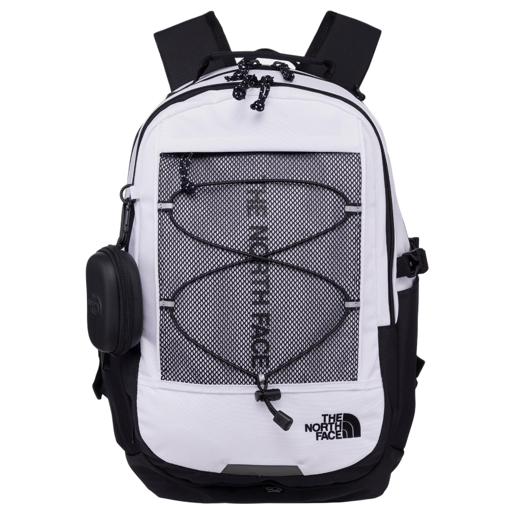 

The North Face Super Pack II Adjustable Shoulder Strap Backpack Outdoor Unisex Backpack White Black NM2DR02K White & Black