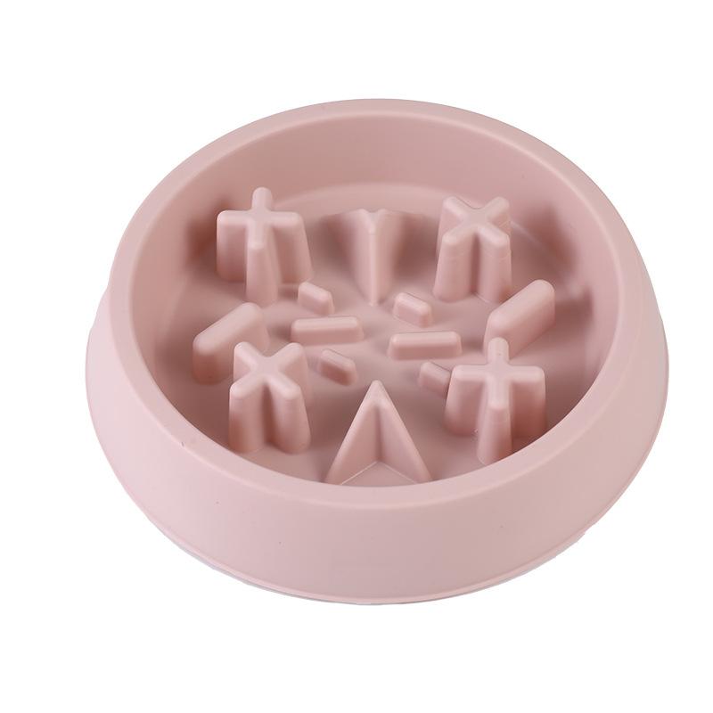 New Pet Anti-choking Slow Food Bowl Dog Bowl Pet Food Bowl Anti-knock Over Pet Supplies for Large  Medium and Small Cats and Dogs