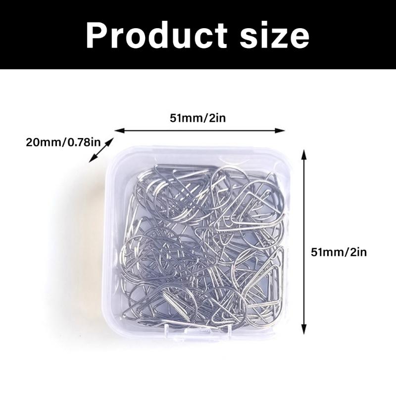 50 Pcs Decorative Paper Clips Teardrop Paper Clip Bookmarks Metal Paperclips Creative Planner Clips for Office