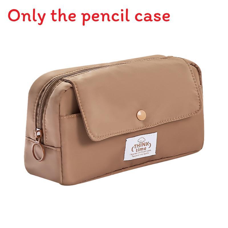 

Multilayer Canvas Pencil Case With Large Capacity For Students And Office Use коричневый