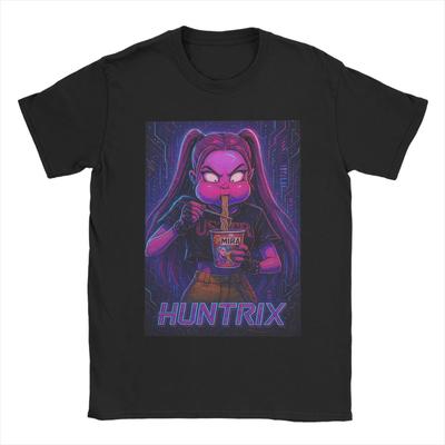 Funny Huntrix K Pop Demon Hunters Men's Women Printed T Shirts Awesome Tees Short Sleeve Crew Neck T-Shirts Cotton 3XL Clothing