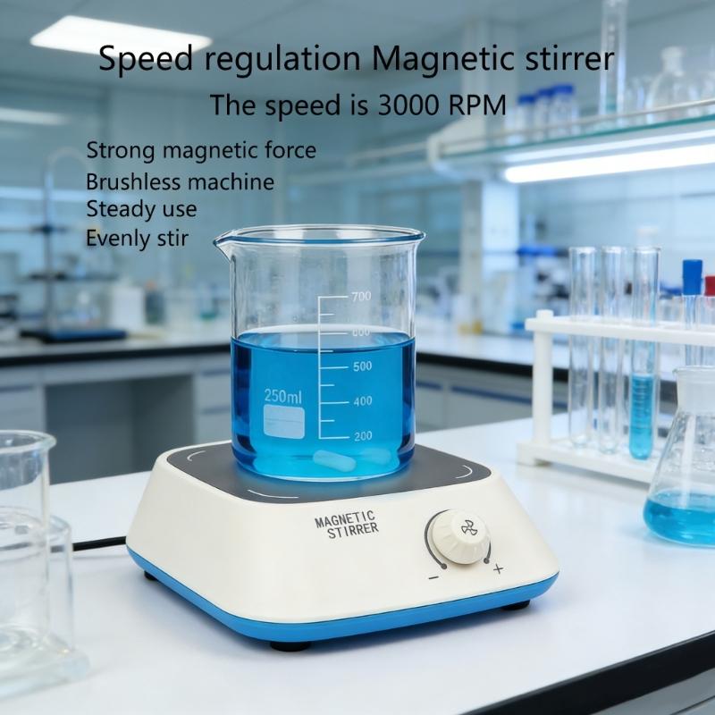 Laboratory Grade Portable Magnetic Stirrer With Stir Bar Adjustable Speed 300-3000RPM 3L Capacity EU Plug