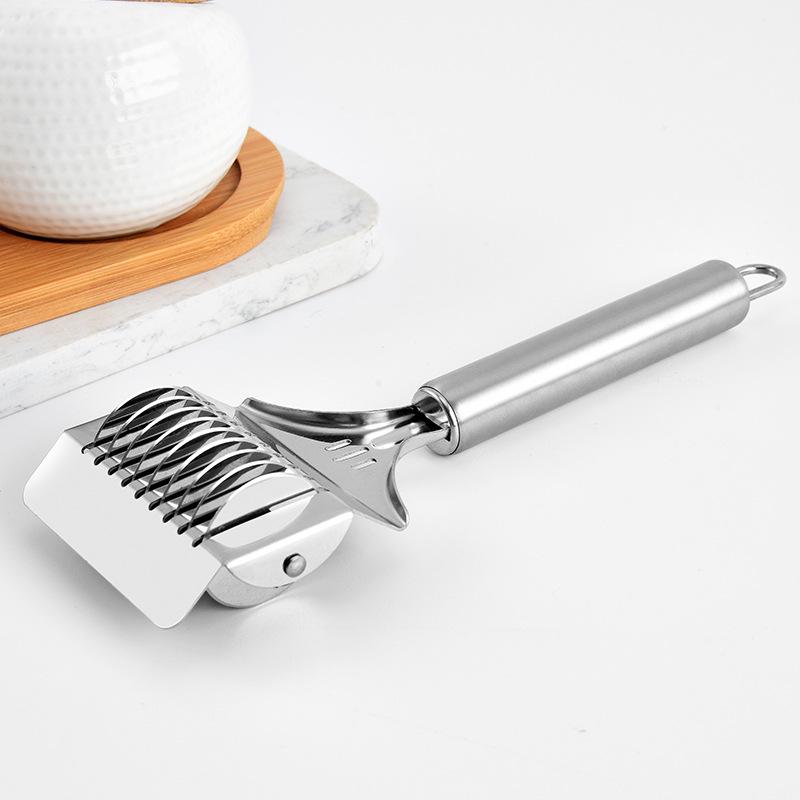 Stainless Steel Manual Noodle & Herb Cutter with Rolling Slicer Divider