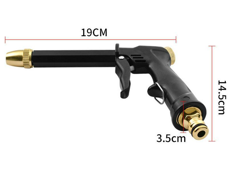 Extended Black Water Gun for Car Wash, Garden, and Pet Bathing