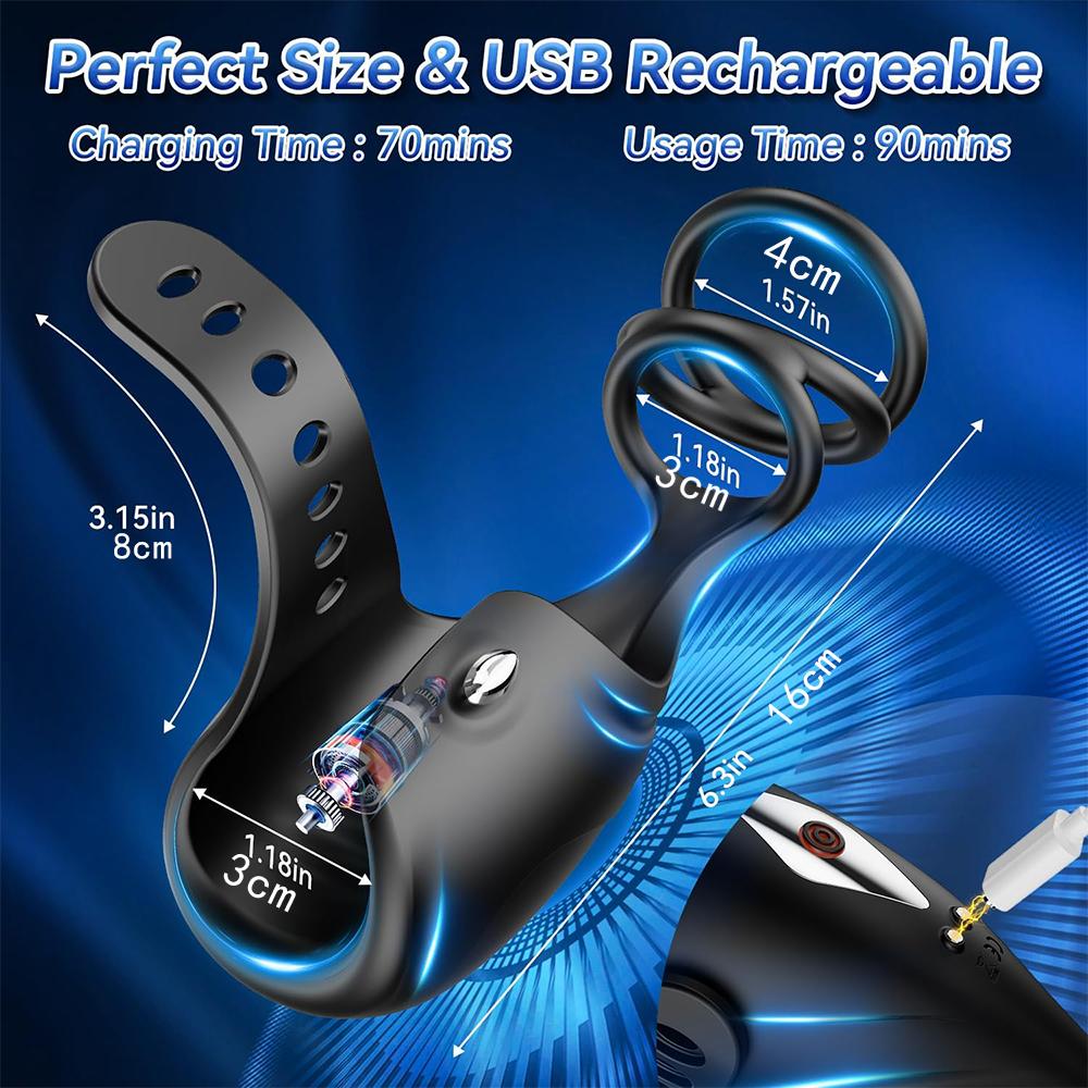 Male Sex Toys for Men, Penis Vibrators, Male Masturbators, Stroker Toys with Penis Rings for Men, Erection, Remote Control App, Vibrator