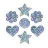 Heart Shape Invisible Breast Stickers Laser Color Nipple Petals Pad Disposable Nipple Patch  Women