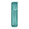 4Pcs Wheat Straw Dinnerware Set Portable Tableware Knife Fork Spoon Eco-Friendly Travel Cutlery Set Utensil Box Chopsticks Set