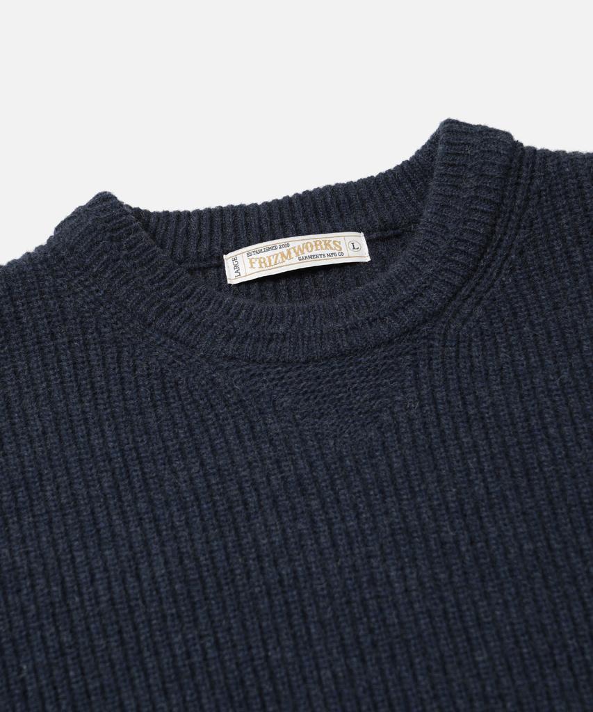 FRIZMWORKS Patch Round Pullover Knit _ Navy