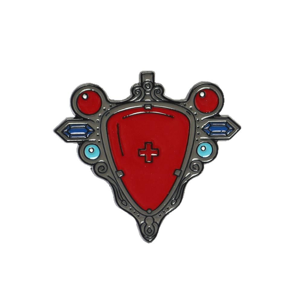 JoJo's Bizarre Adventure Red Stone of Aja Necklace & Brooch Accessories for Joseph Cosplay.