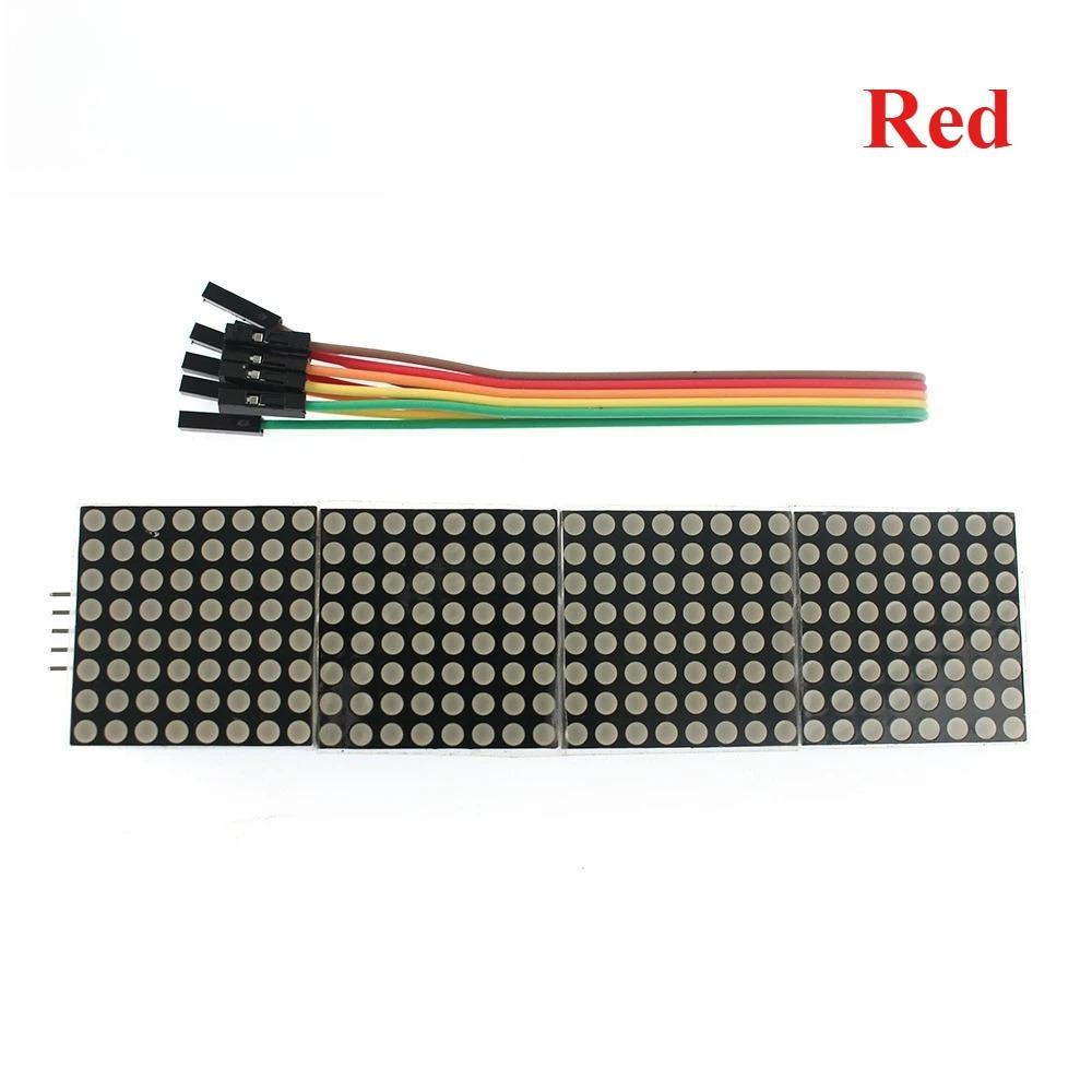 MAX7219 Dot Matrix Module 4 in 1 LED Display Modules Drive With 5 Pin Wires For Arduino Raspberry Pi