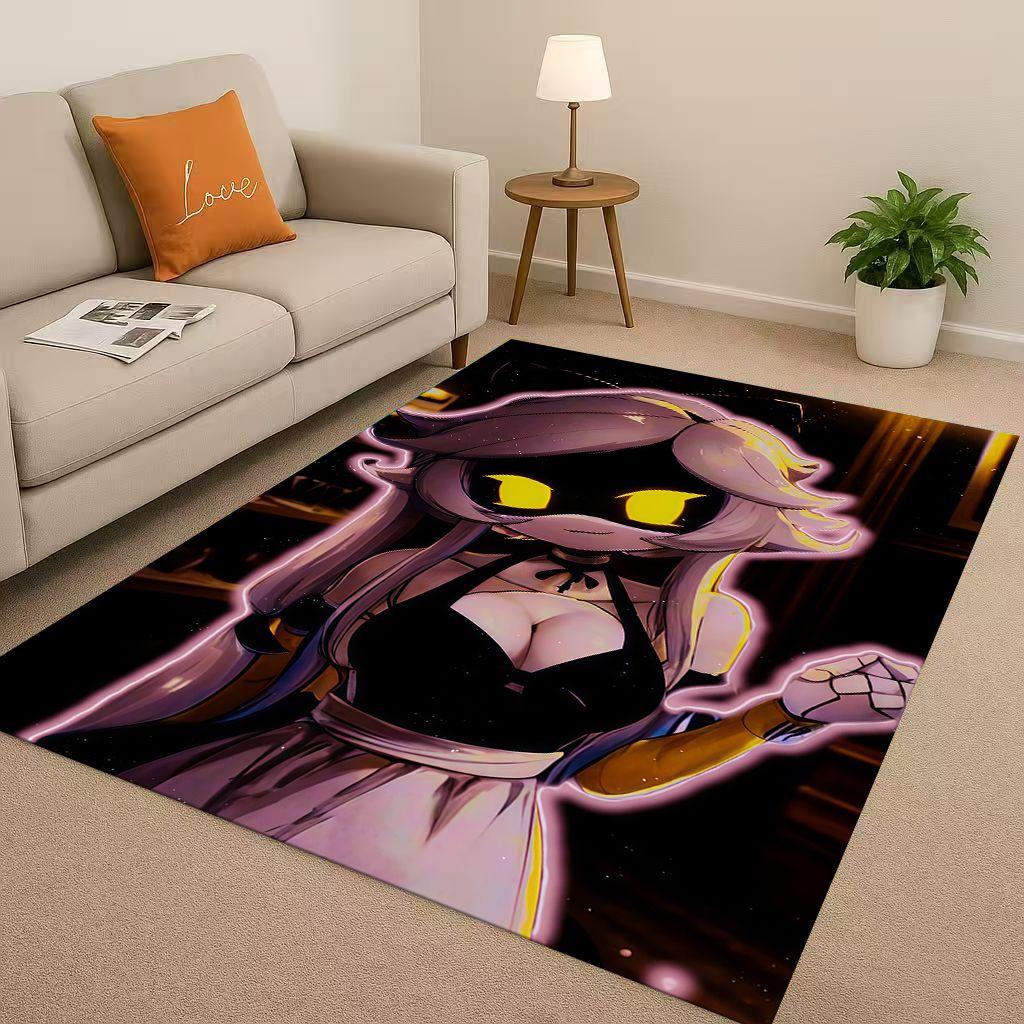 HD Cartoon Murder Drones V Uzi Robot Living Room Non Slip Area Rug Soft Carpet for Bedroom Playroom Sofa,Easy Clean Home Doormat