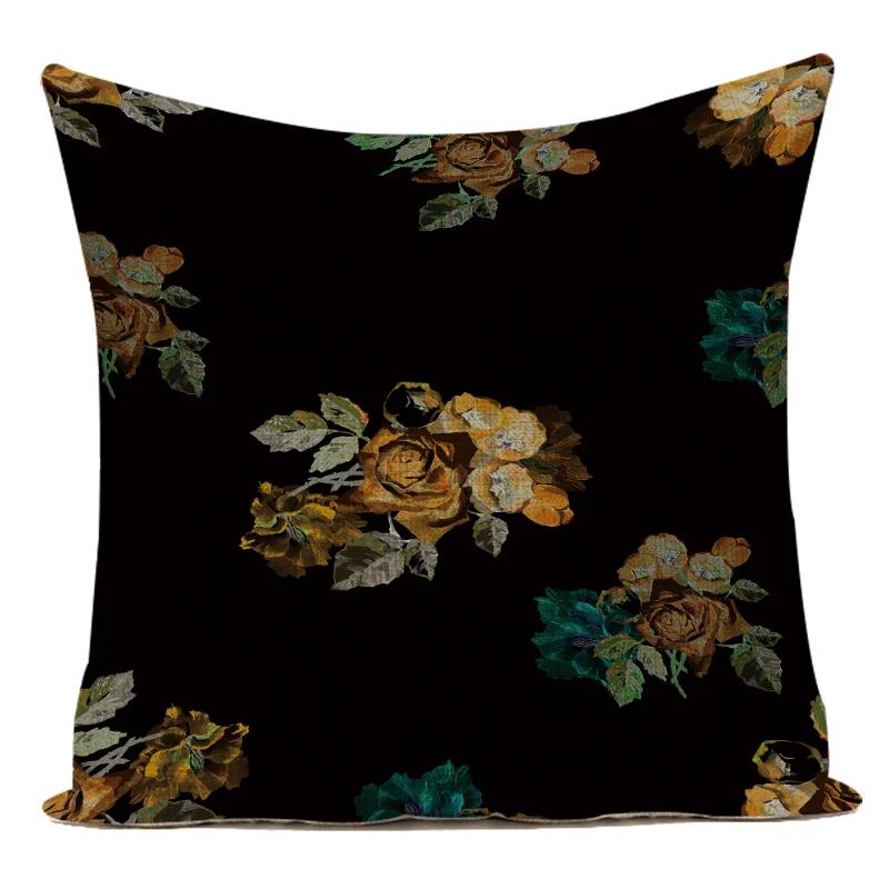 Decorative Throw Pillows Case Mandala Flower Geometric Middle Asian Ethnic Style Polyester Sofa Home Cushion Cover For Sofa