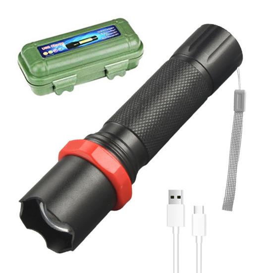 LED High Zoomable Lumens Super Bright Flashlight Tactical Torchlight