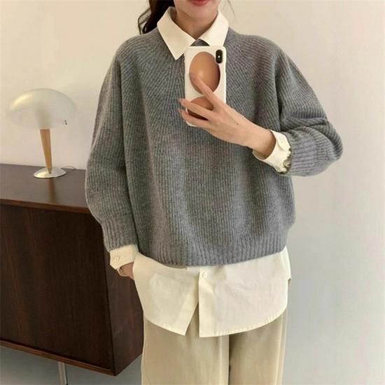 Cardigan tricotat moale cu gât în V pentru femei, Toamnă 2025 - Palton pulover confortabil, larg, până la genunchi